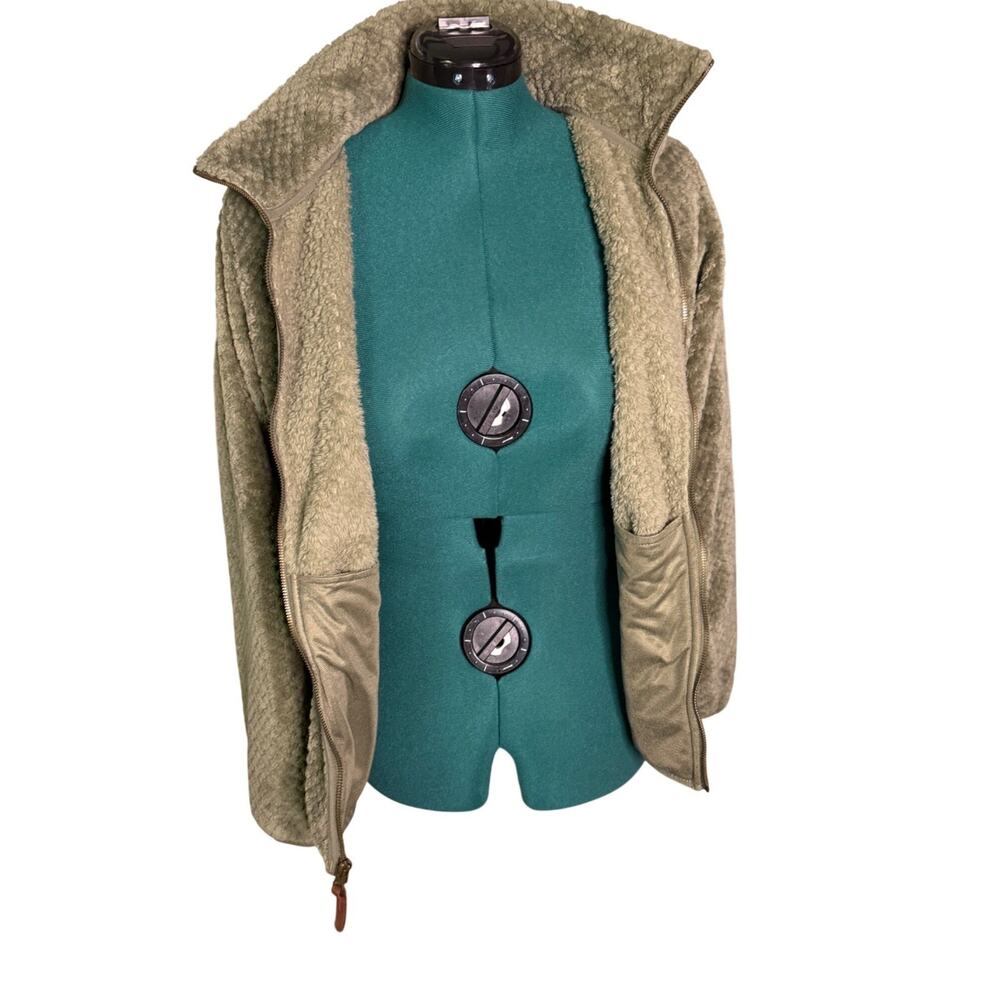 Columbia Womens Fire Side Sherpa Full-Zip Stone Green Fleece Jacket Size Large - Picture 11 of 15